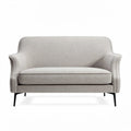 Two-seater sofa in light gray fabric with metal legs 150 x 75 x 80cm