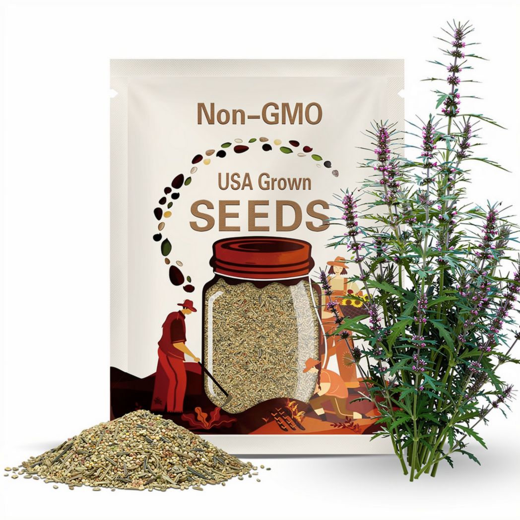 Motherwort Seeds – Heirloom Medicinal Herb, Leonurus cardiaca, Women's Wellness, Apothecary, Healing Plant | 50 Seeds
