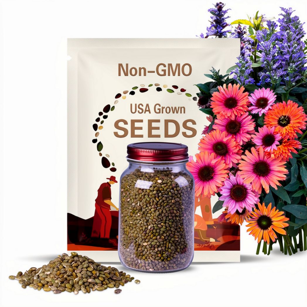 50 Seeds | Sunseeker Rainbow Coneflower Seeds, Multicolor Echinacea Seeds for Planting, Unique Perennial Blooms, Vibrant Pollinator Flowers