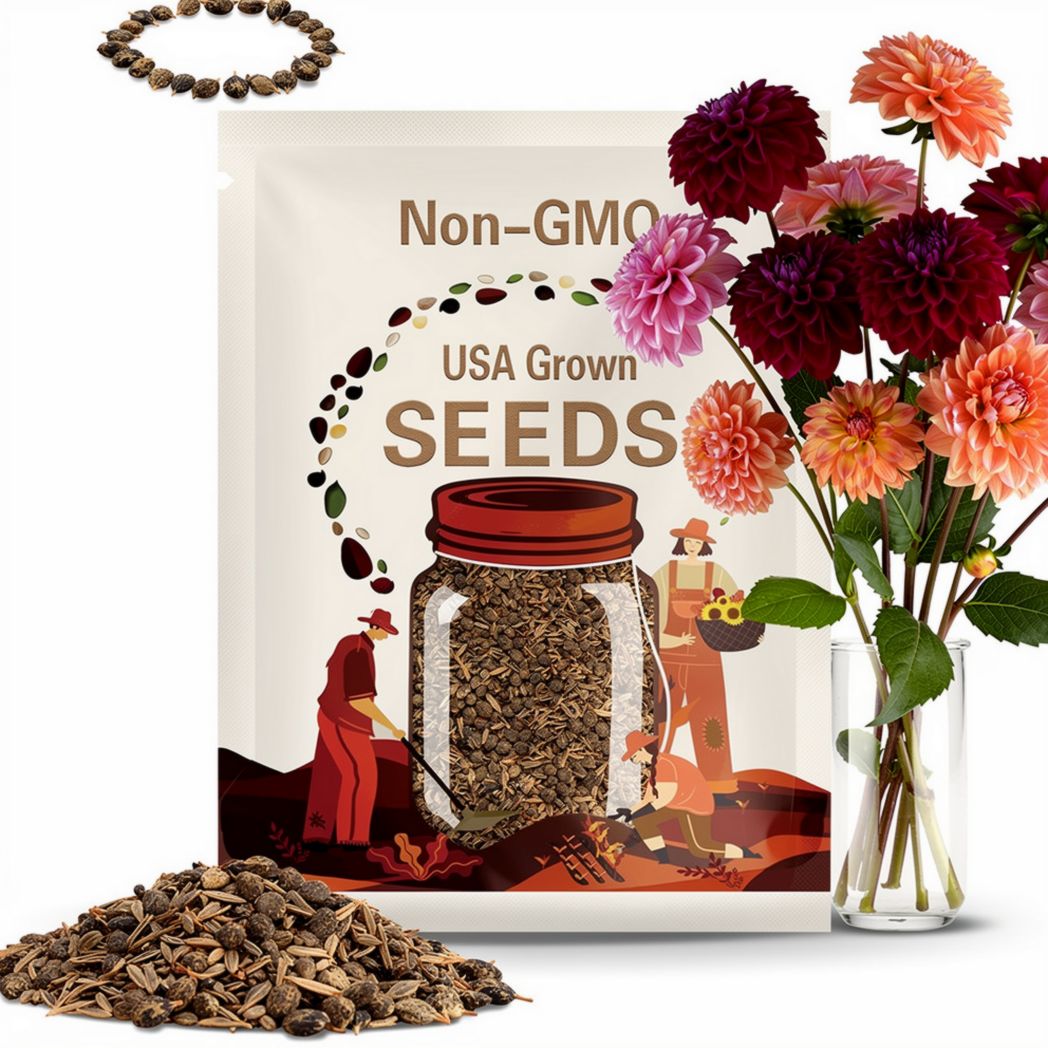 40 Seeds | Cut Collection Dahlia Seeds - Pollinator Friendly- Open Pollinated - Heirloom - Flower Seeds - Mix Seeds to Plant - .#D040.