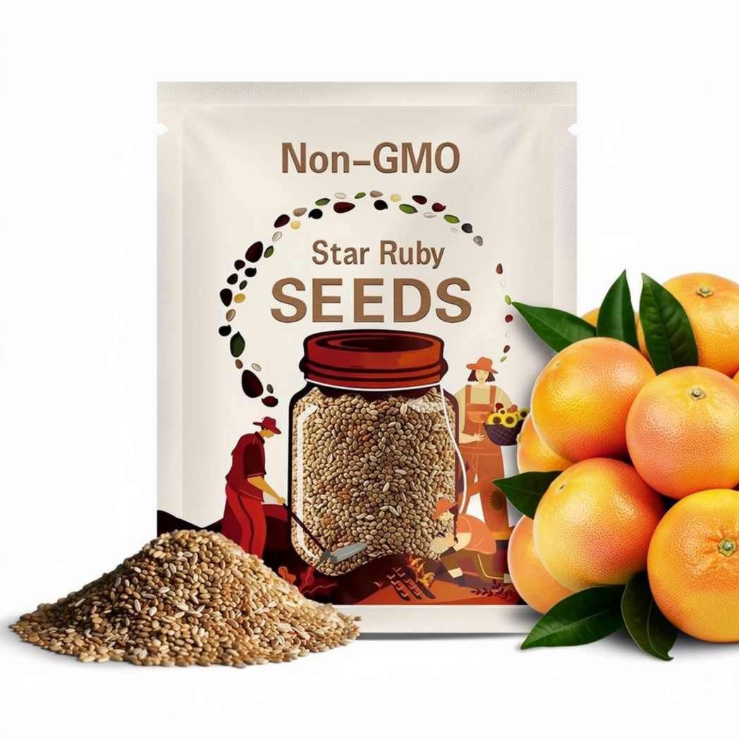 5+ Star Ruby Grapefruit Seeds – Juicy, Deep Red, Sweet-Tart Citrus Tree