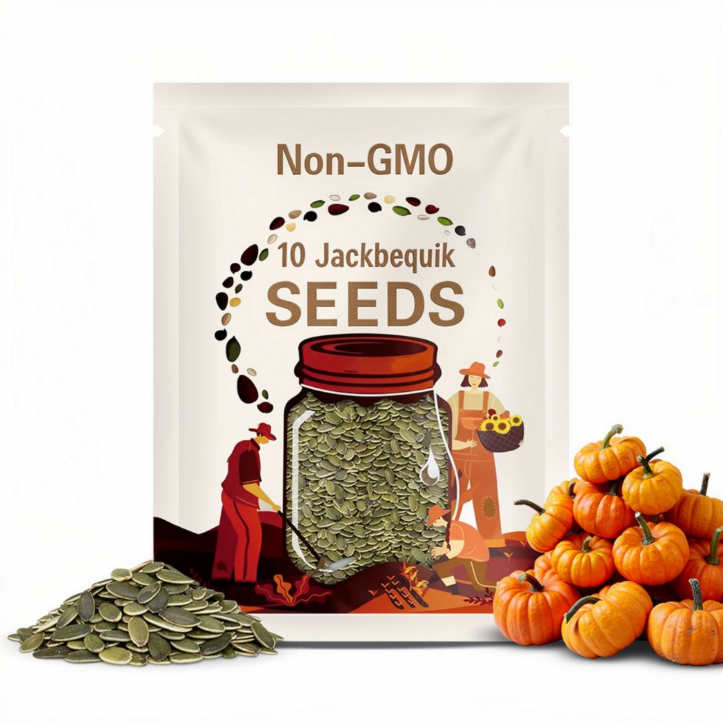 10 Jack-Be-Quik miniature pumpkin seeds - Halloween ! Fall ! USA ! Decorations !