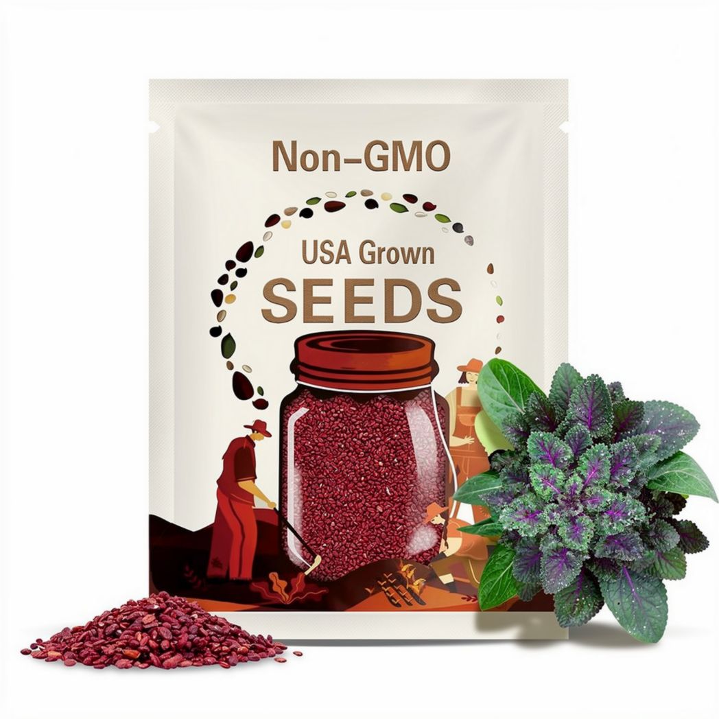 Premium Red Russian Kale - Fresh Organic, Heirloom Seeds - Very Mild, Tender, and Hardy!