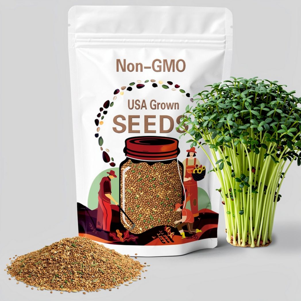 Alfalfa Microgreen Sprouting Seeds, Heirloom, NON GMO, Country Creek Acres