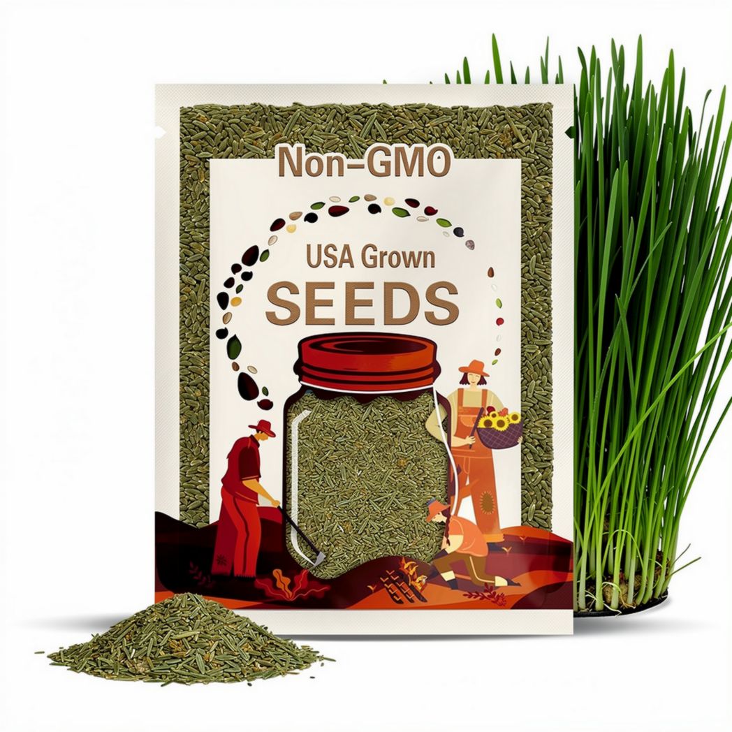 Cat Grass Microgreen Sprouting Seeds, Heirloom, NON GMO, Country Creek Acres