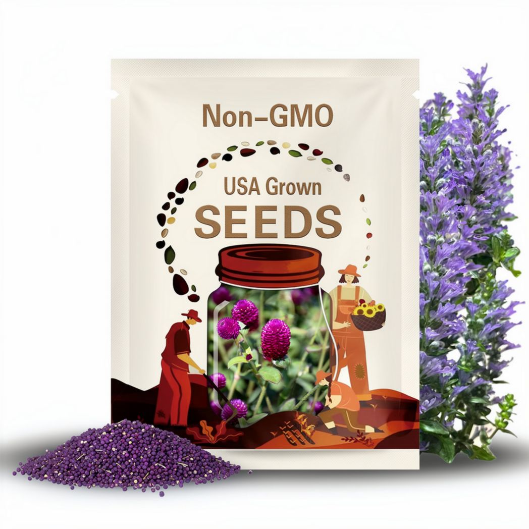 Purple Gomphrena - flower seeds - Heirloom Flower - Annual - Non GMO