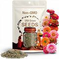 Zinnia Seeds: 15,300+ Non-GMO Heirloom Seeds - 4oz Pack