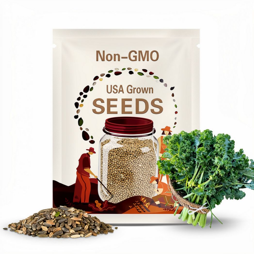 5 Gr (500 Seeds) Kale Mushrooms Broccoli Thailand Seeds for Planting, Big stem - Big Sum Kailaan Seeds